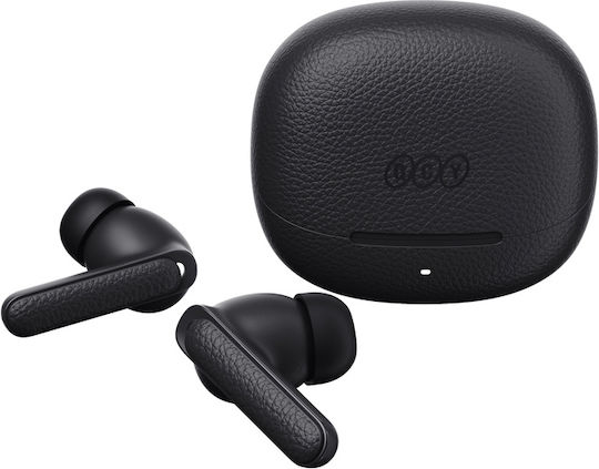 QCY HT15 Buds ANC Bluetooth Handsfree Ακουστικά με Αντοχή στον Ιδρώτα και Θήκη Φόρτισης Μαύρα