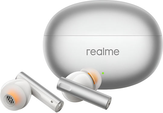 Realme Buds Air 6 Bluetooth Handsfree Ακουστικά με Θήκη Φόρτισης Flame Silver