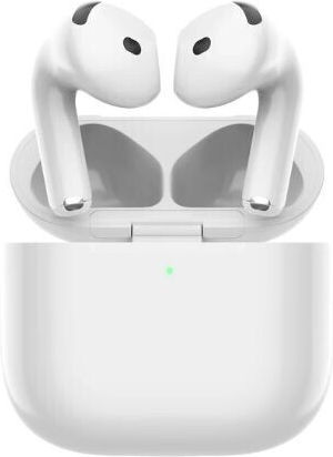 Wiwu Airbuds 4 Bluetooth Handsfree Ακουστικά με Θήκη Φόρτισης Λευκά
