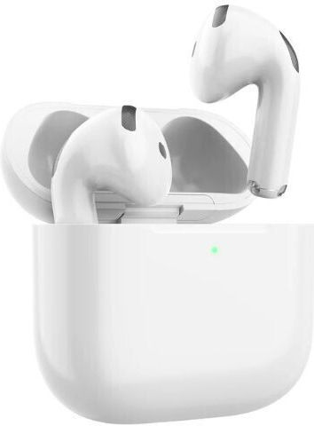 Wiwu Airbuds 4 Bluetooth Handsfree Ακουστικά με Θήκη Φόρτισης Λευκά