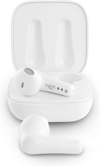 Vieta Pro Feel In-ear Bluetooth Handsfree Ακουστικά με Θήκη Φόρτισης Λευκά