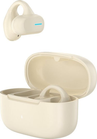 Wiwu OpenBuds O200 Bluetooth Handsfree Căști cu Carcasă de Încărcare Ivory