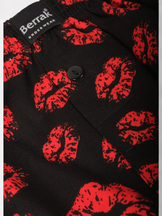 Men's Boxer Black with Patterns