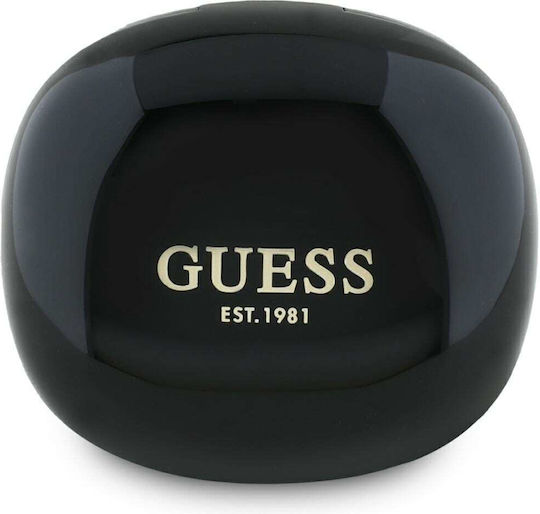 Guess Glossy Classic Logo In ear Bluetooth хендсфри Слушалки с Кутийка за Зареждане Черен