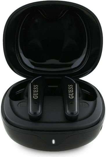 Guess Glossy Classic Logo In ear Bluetooth хендсфри Слушалки с Кутийка за Зареждане Черен