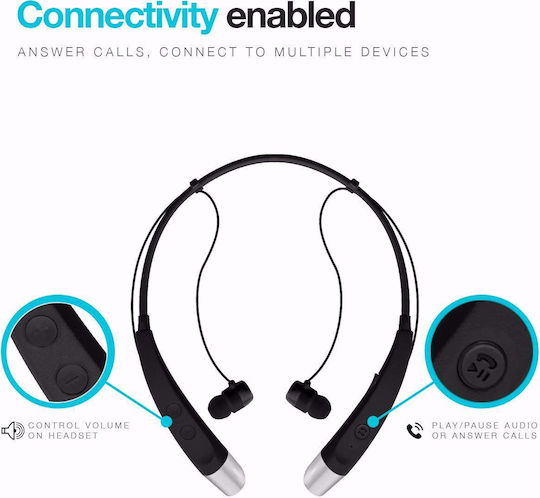 MyMe Arch 2 In-ear Bluetooth Handsfree Ακουστικά με Αντοχή στον Ιδρώτα Μαύρα