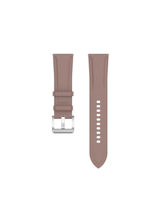 Strap Leather Pink (Galaxy Watch (46mm) / Gear S3Vivoactive 4Amazfit Stratos)