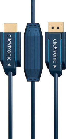 Clicktronic Cable DisplayPort male - HDMI male 2m Μπλε