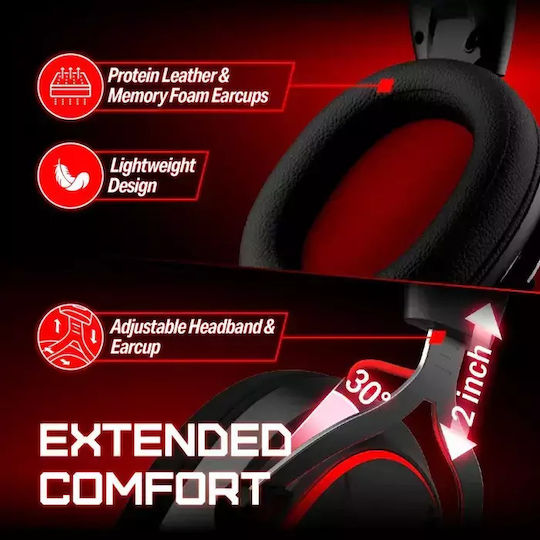 OXS Storm G2 Ασύρματο Over Ear Gaming Headset με σύνδεση Bluetooth / USB Λευκό for Nintendo Switch / PC / PS4 / PS5 / XBOX