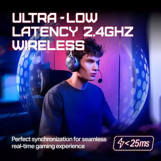 OXS Storm G2 Ασύρματο Over Ear Gaming Headset με σύνδεση Bluetooth / USB Λευκό for Nintendo Switch / PC / PS4 / PS5 / XBOX