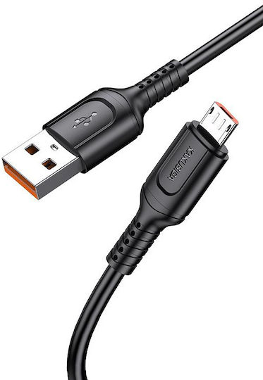 Kakusiga Regular USB 2.0 to micro USB Cable Μαύρο 1m KSC-805-M-BK 1τμχ
