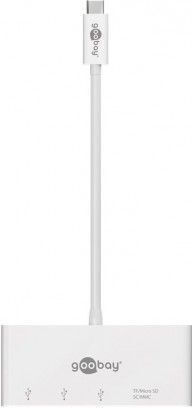 Goobay USB Хъб 11 Порта USB 3.0 с Връзка USB-A / USB-C Бял