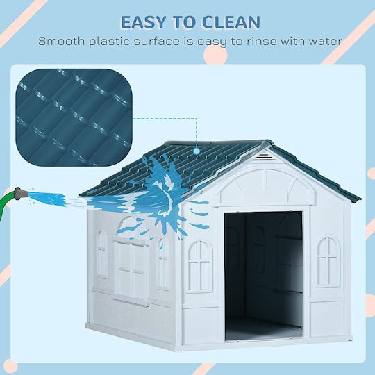 Luxe Dog House Plastic Outdoor Gray 76x65x64cm