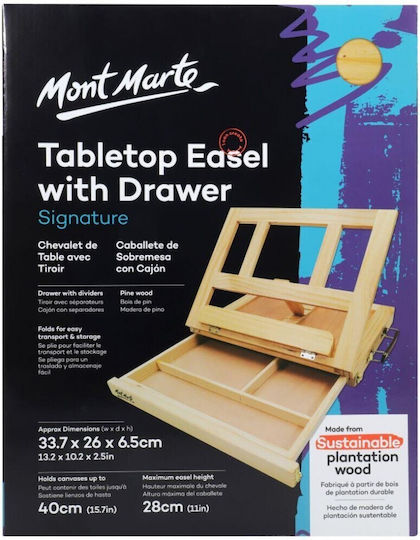 Mont Marte Καβαλέτο За Рисуване Настолници Дърво 33.7x33.7см.