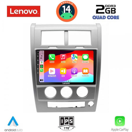 Lenovo Car Audio System for Jeep Cherokee / Liberty 2007-2014 (Bluetooth/USB/AUX/WiFi/GPS/Apple-Carplay/Android-Auto) with Touch Screen 10"