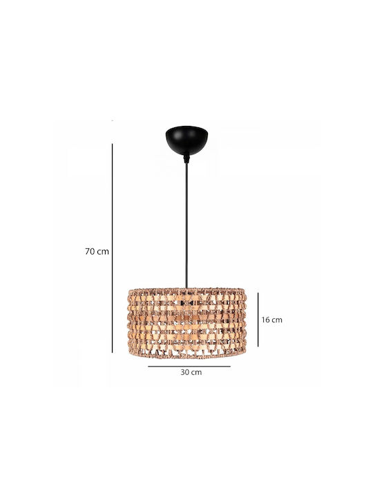 GloboStar Pomegrande Pendant Light Beige Boho with Socket E27 30x30x16cm