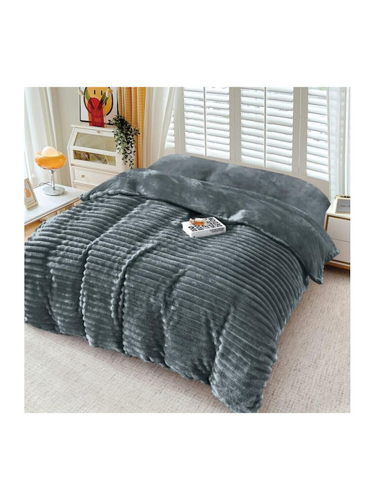 Pucioasa Cocolino Κουβέρτα Πικέ Διπλή 200x230εκ. Γκρι