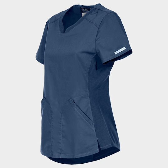 Cherokee WWE601 Women's Navy Blue Medical Blouse
