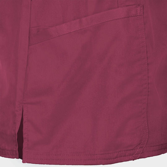 Cherokee WWWE610 Women's Burgundy Medical Blouse