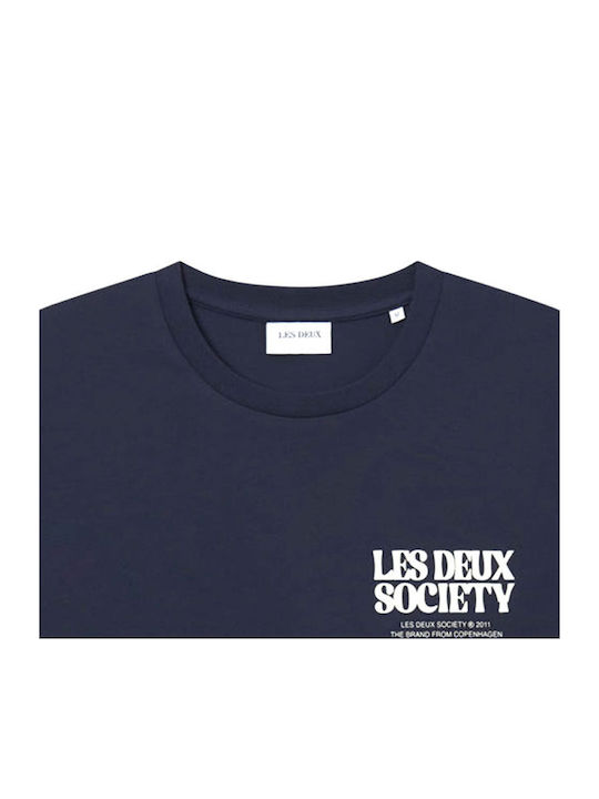T-shirt Μπλε-λευκο