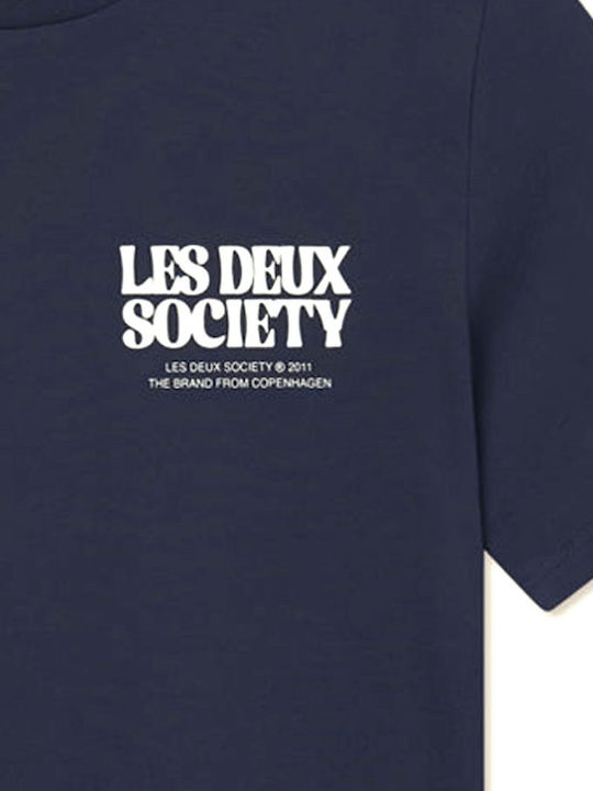 T-shirt Μπλε-λευκο
