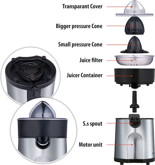 Alpina Appliances Ηλεκτρικός Στίφτης 85W με Χωρητικότητα 800ml