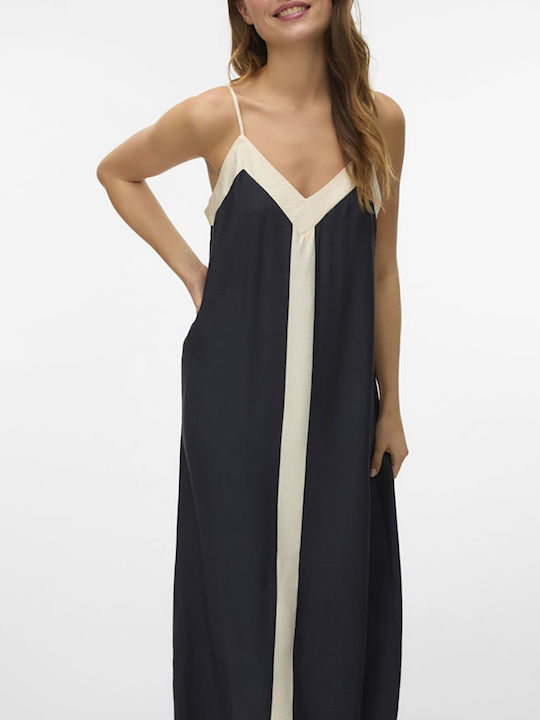 Summer Maxi Evening Dress Open Back Black