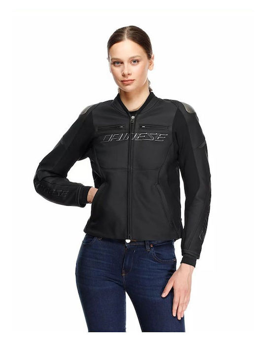 Dainese Racing 5 Perforated Women's Дамско Мотоциклетно яке Кожено Black / Black