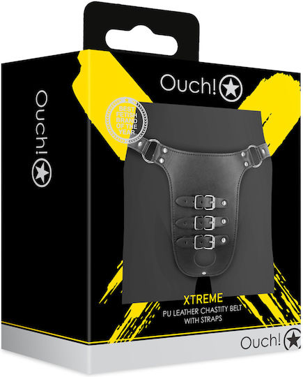 Shots Leather Penis Cage in Black Color