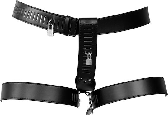 Shots Leather Κλουβί Πέους σε Μαύρο Χρώμα