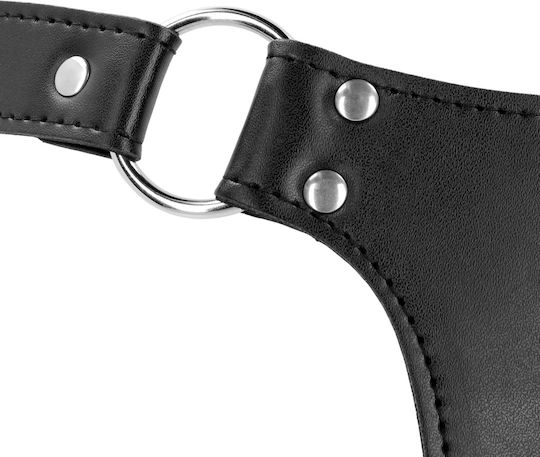 Shots Leather Penis Cage in Black Color