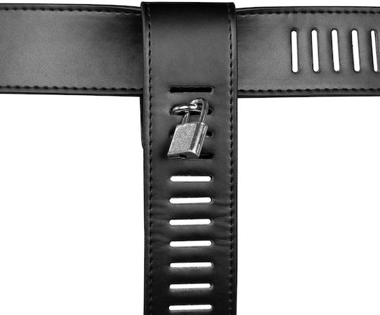 Shots Leather Κλουβί Πέους σε Μαύρο Χρώμα