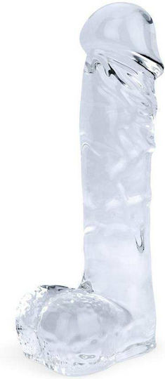 Gildo Glass Dildo with Scrotum Transparent 20cm