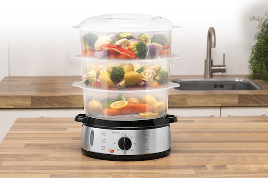 Alpina Appliances 06451648 Ατμομάγειρας με 3 Επίπεδα Μαγειρέματος 9lt
