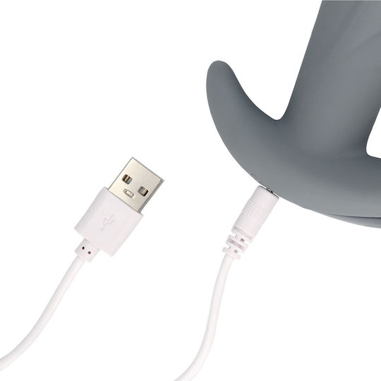 LoveLine Rotating Prostate Stimulator Πρωκτική Σφήνα με Δυνατότητα Ασύρματης Λειτουργίας και Δόνηση Γκρι