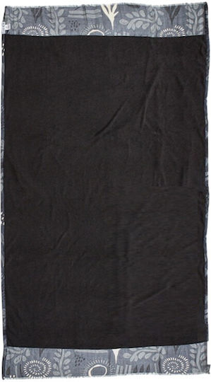 Verde Strandtuch Schwarz 180x100cm.