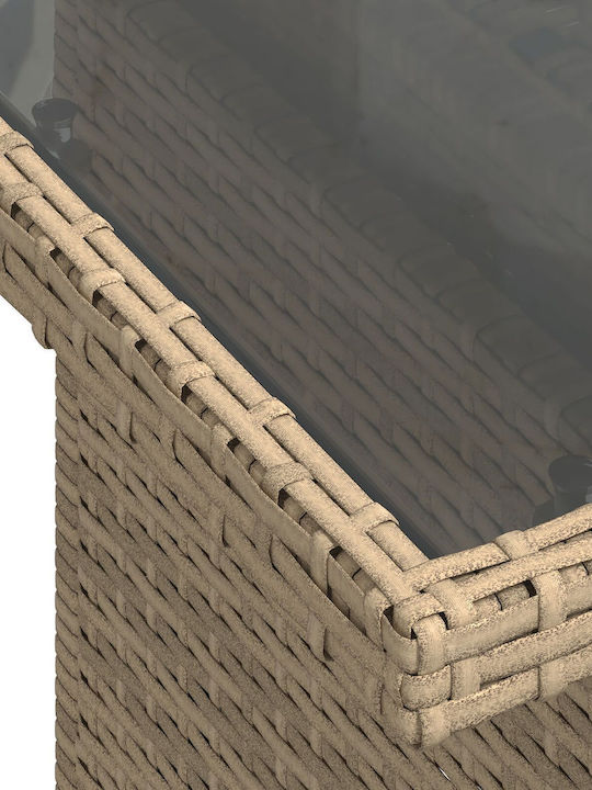 Garten- und Outdoor-Möbelsets Typsatz Wohnzimmer 5 Stück Beige mit Kissen