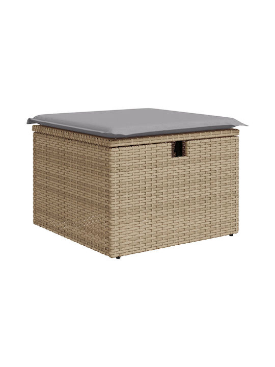 Corner Sofa Outdoor Rattan with Pillows 55x62x69cm