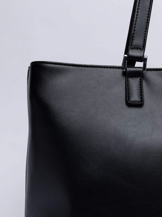 Γυναικεία Τσάντα Shopper Ώμου Μαύρη
