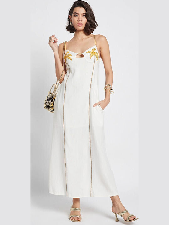 Summer Maxi Dress for Wedding - Christening Ecru