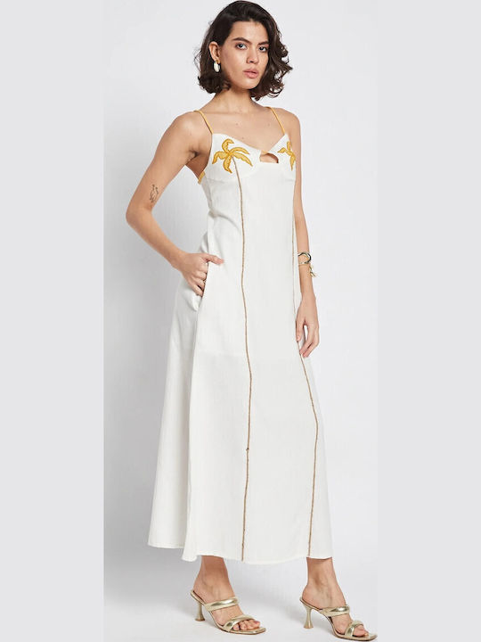 Summer Maxi Dress for Wedding - Christening Ecru
