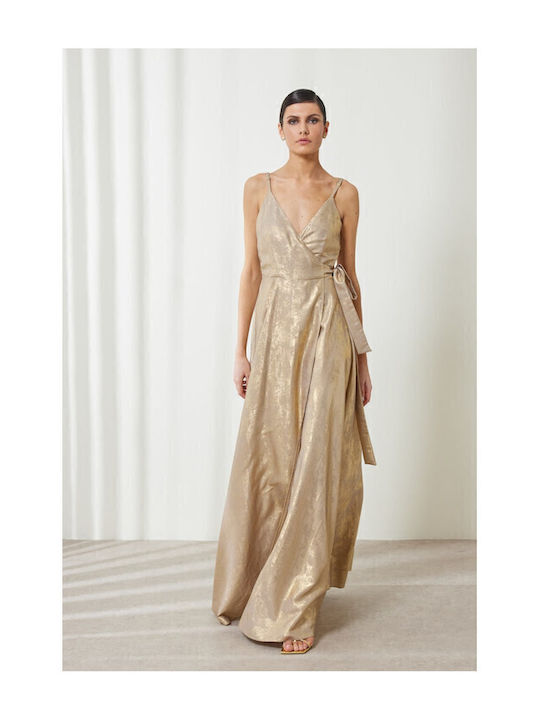 Adrianne Maxi Dress for Wedding Christening Gold