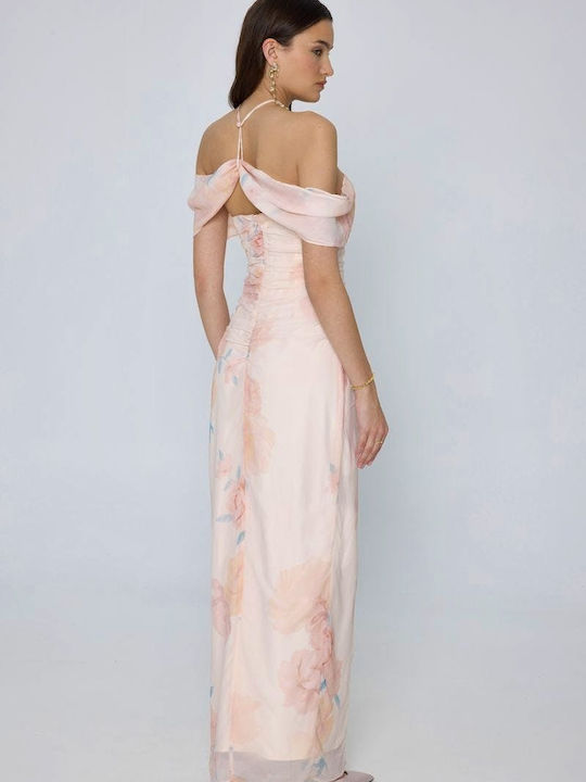 Ambrosia Summer Maxi Dress for Wedding Christening Pink