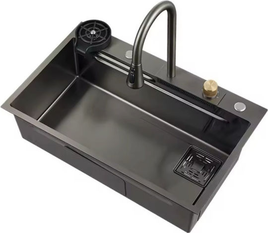 Ένθετος Inox Μ75xΠ46cm Γκρι Ένθετος Inox Μ75xΠ46cm Γκρι