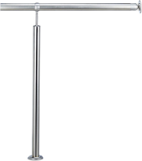 Edelstahl-Balustrade Relaxdays Silber H 90 cm B 80 cm
