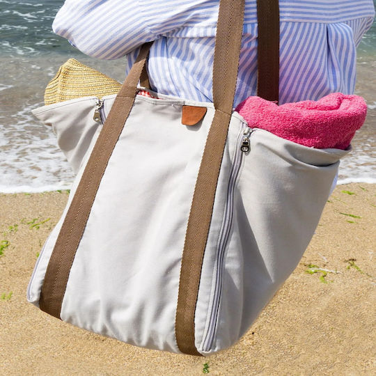 Femmit Large Picnic Bag with Zipper and Built-In Tablecloth