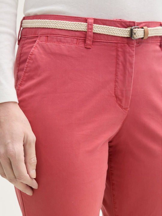 Women's Chino Trousers Slim Fit Red