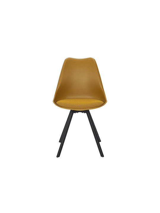 Atom Dining Room Polypropylene Chair Yellow 52x47x82cm