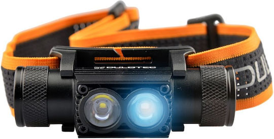 Powerful Dulotec H4 Pro V2.0 Headlamp + 3400 mAh Battery White Blue Light