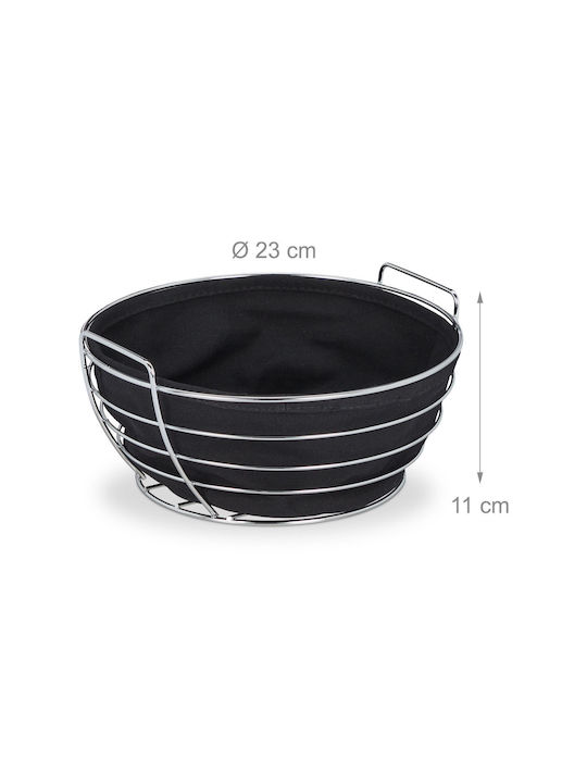 Relaxdays Cutie de pâine Inox Neagră 11x23cm